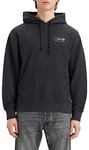 Levi's Men's Relaxed Graphic Sweatshirt Hoodie, Batwing Logo Hoodie Caviar, XS