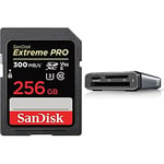SanDisk Extreme PRO 256GB UHS-II SDXC card with the SanDisk Professional PRO-READER Multi-Card for super-fast media transfers