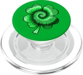 Lucky Tie-Dye Four Leaf St Saint Patrick's Day Clover PopSockets PopGrip for MagSafe