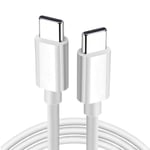 1,5m USB-C Laddkabel Quick Charge 3A 60W Type-C Vit vit