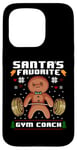 iPhone 15 Pro Santas Favorite Gym Coach Gingerbread Man Workout Christmas Case