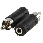 HQ fiche adaptateur RCA mâle - jack 3,5mm mono femelle