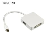 MiniDP 2 HDMI DP DVI - 1.8m - Câble adaptateur Thunderbolt Displayport Mini Display Port DP vers HDMI mâle compatible pour Apple Macbook Mac Air, 1.8M/6ft