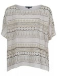 French Connection Jayden Fringe Top, Brule UK Small RRP £65 LN015 HH 06