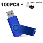 Clé USB 100,4 Go,8 Go,16 Go,32 Go,64 Go,2.0 pcs/lot,lecteur flash au pouce,cadeau gratuit - Type Blue-128MB #A