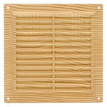 Amig - Grille de ventilation carrée en Plastique avec moustiquaire | Grilles d'aération pour sortie d'air | Idéal pour plafond de cuisine et salle de bain | Dimensions : 170 x 170 mm | Couleur: Pin