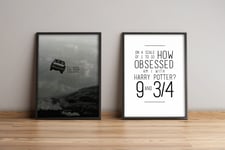 Bilde Sayings med Ramme 2-pk Flerfarget - 33x65 cm Bilder & kunst