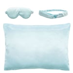 Shelas Satin Sleeping Set – örngott, sovmask och hårband i satin