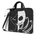 Hdadwy Sacoche pour Ordinateur Portable 14 Pouces Jack Skellington Porte-Documents Noir pour Ordinateur Portable Sac à bandoulière à bandoulière