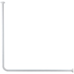 Tringle de rideau de douche d'angle 90x90 cm Blanc Kleine Wolke - White