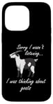 Coque pour iPhone 14 Pro Max Thinking About Goats Hilarous Farm Animal