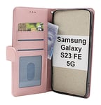 Zipper Standcase Wallet Samsung Galaxy S23 FE 5G (Ljusrosa)