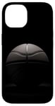 Coque pour iPhone 14 Ballon de basket simple noir et blanc