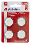 Verbatim batteri - 4 x CR2430 - Li