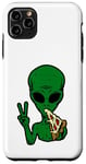 Coque pour iPhone 11 Pro Max Alien Loving Pizza, ET, vaisseau spatial, zone 51, OVNI, UAP, DRONE