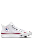 Converse Junior Boys Malden Street Mid Trainers - White, White, Size 3 Older