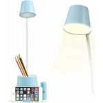 Vuszr - Lampe de Bureau à led avec Veilleuse,USB Rechargeable Table Lampe de Chevet,Enfant Lampe de Lecture Dimmable Desk Lamp pour étudier,Stylo et