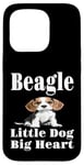 Coque pour iPhone 15 Pro Drôle Beagle Little Dog Big Heart Dog Lover Mom Dad Grandma