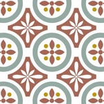 DRAEGER PARIS 1886 | Stickers Carrelage 15x15 cm | Motifs Floraux Rouges | Carreaux Adhésifs Vinyle | Effet Faïence Opaque | Idéal Cuisine & Salle de Bain | Résistants à l'eau | Set de 6