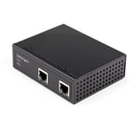 StarTech Industrial Single Port Gigabit PoE Extender  60W 802.3bt PoE /PoE+/ PoE++  100m/330ft  Power Over Ethernet Network Range Extender  IP-30