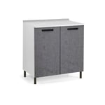 Webmarketpoint - Meuble bas de cuisine gris béton 80x50xh.82 cm