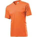 Stedman Classic V-Neck Men T-shirt Oransje bomull Medium Herre