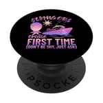 Croisière pour adulte Swingers First Time Funny Don't Be Shy PopSockets PopGrip Interchangeable