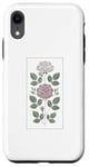 Coque pour iPhone XR Rose florale botanique, style minimaliste, roses d'amour