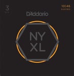 D'Addario NYXL1046-3P Nickel Wound Electric Guitar Strings, Regular Light, 10-46, 3 Sets