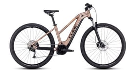 Vtt electrique semi rigide cube reaction hybrid performance 625 trapeze shimano alivio 9v 625 wh 29   marron metallic 2023