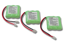 Vhbw 3x Batterie Compatible Avec Doro 8075, 8085 Téléphone Fixe Sans Fil (300mah, 3,6v, Nimh) - Remplacement Pour T427, 30aaam3bmx