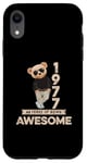 Coque pour iPhone XR 48e anniversaire homme femme 1977 original ours en peluche Awesome