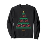 Helicopter Ugly Christmas Pilot Xmas Tree Heli Sweatshirt