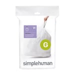 Simplehuman - Pack de 20 sacs poubelle 30L code g