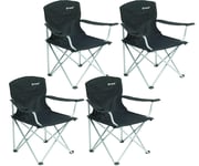 4x OUTWELL CATAMARCA BLACK PICNIC FISHING CAMPING FESTIVAL ARM CHAIR W/ BAG