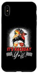 Coque pour iPhone XS Max Its Raceday Yall Dirt Track Racing Car Lover Messy Bun