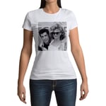 T-Shirt Femme Col Rond John Travolta Olivia Newton Celebrites 1978 Star Cinema