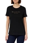 Tommy Hilfiger Women Short-Sleeve T-Shirt Crew Neck, Black (Black), XXS