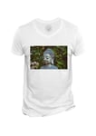 T-Shirt Homme Col V Bouddha De Bronze Style Chinois