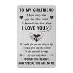 Gezxin Cute Gifts for Girlfriend from Boyfriend- Meaningful Girlfriend Birthday Anniversary Wallet Card- I Love My Girlfriend Long Distance Valentine Mother's Day Christmas Xmas Presents Ideas