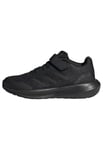 adidas RunFalcon 3.0 Elastic Lace Top Strap Sneaker, core Black/core Black/core Black, 2 UK