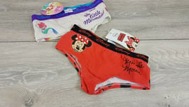 Disney Princess ARIEL Brief Ariel Minnie Mouse Little Mermaid AGE 3-4 YRS B2427