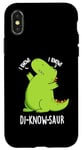 Coque pour iPhone X/XS Jeu de mots drôle de dinosaure Di-know-saur