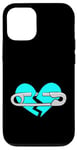 Coque pour iPhone 12/12 Pro Graphique de couleur turquoise Turquoise Healing In Progress