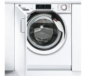 Hoover H-WASH 300 PRO HBWOS 69TMCE-80 Integrated 9 kg 1600 Spin Washing Machine, Silver/Grey,White