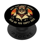 Mike Echo Oscar Whiskey Retro Pilot Cat Lover Cat Mom Dad PopSockets Swappable PopGrip