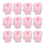 12pcs Heatless Coral Fleece Hair Rollers Hair Curlers Curl Hair Styling TDM