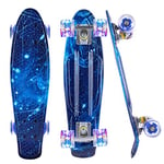 CAROMA Skateboard Enfant, Planche à roulettes avec LED Light Up Roues, Skateboard 22 Pouces Mini Cruiser Skateboard Fille Garçon Débutant