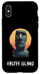 Coque pour iPhone X/XS Statue Moai Île de Pâques Rapa Nui