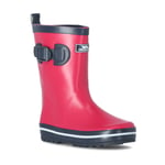 Trespass Boys Girls March Waterproof Welly Wellington Boots - Pink Rubber - Size UK 10 Kids